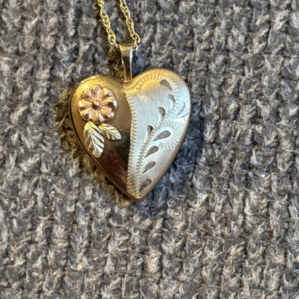 VTG BLACK HILLS 14K 1/20 GOLD FILLED PHOTO LOCKET PENDANT&NECKLACE CCO COLEMAN - Picture 3 of 5